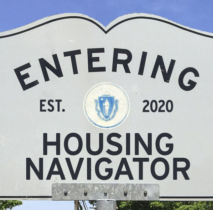 entering housing navigator sign