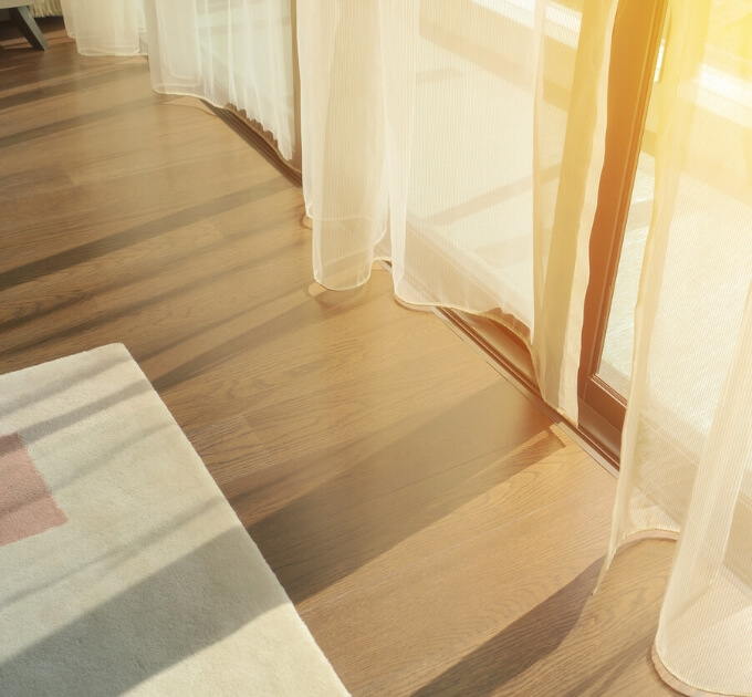 curtains in sunlight